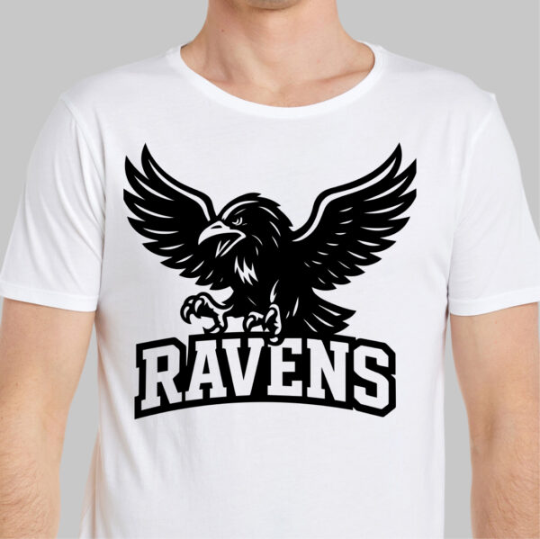 Ravens School Sport Team Logo SVG - Image 2