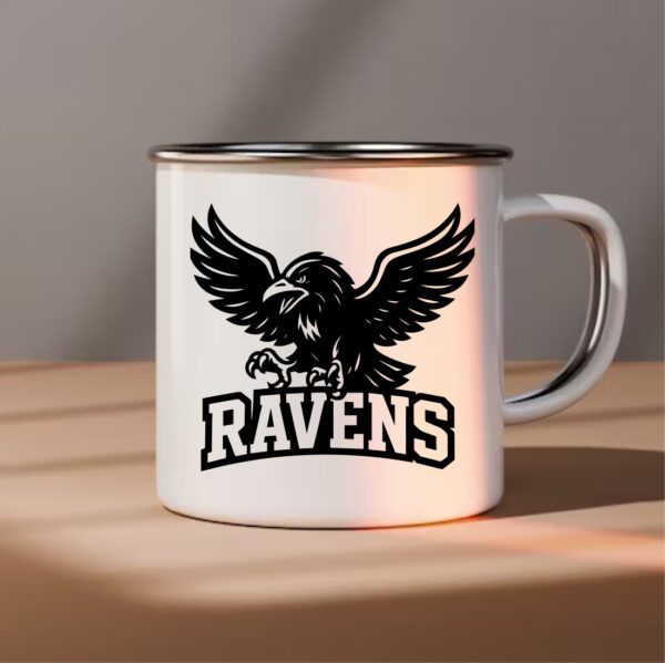 Ravens School Sport Team Logo SVG - Image 3