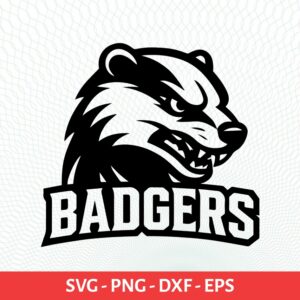Badgers School Sport Team Logo SVG Badgers Cricut & Silhouette Instant download