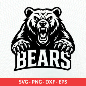 Bears School Sport Team Logo SVG Bears Cricut & Silhouette Instant download
