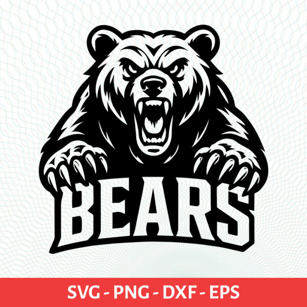 Bears School Sport Team Logo SVG Bears Cricut & Silhouette Instant download