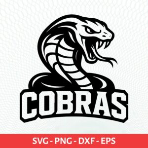 Cobras School Sport Team Logo SVG Cobras Cricut & Silhouette Instant download