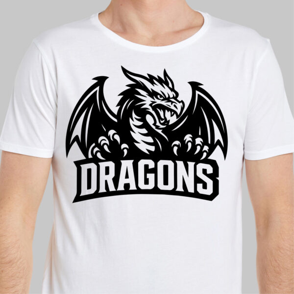 Dragons School Sport Team Logo SVG Dragons Cricut & Silhouette Instant download - Image 2