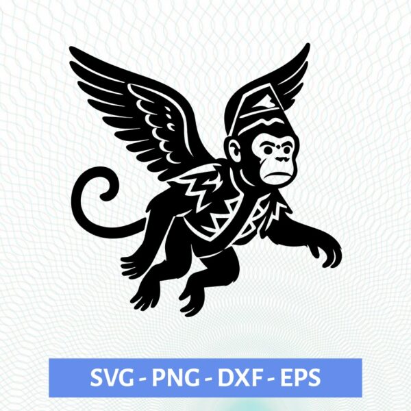 Flying Monkey 2 cut file Cricut & Silhouette Instant download
