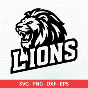 Lions School Sport Team Logo SVG Lions Cricut & Silhouette Instant download