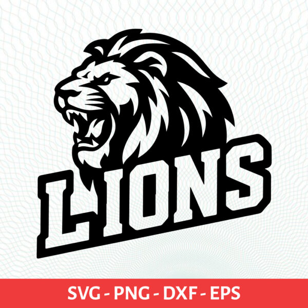Lions School Sport Team Logo SVG Lions Cricut & Silhouette Instant download