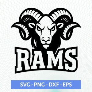 Rams School Sport Team Logo SVG Rams Cricut & Silhouette Instant download
