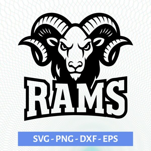 Rams School Sport Team Logo SVG Rams Cricut & Silhouette Instant download