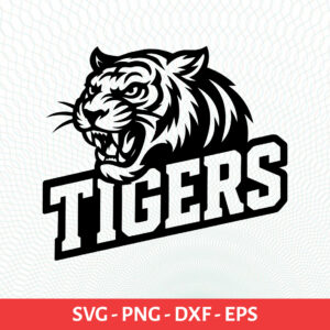 Tigers School Sport Team Logo SVG Tigers Cricut & Silhouette Instant download