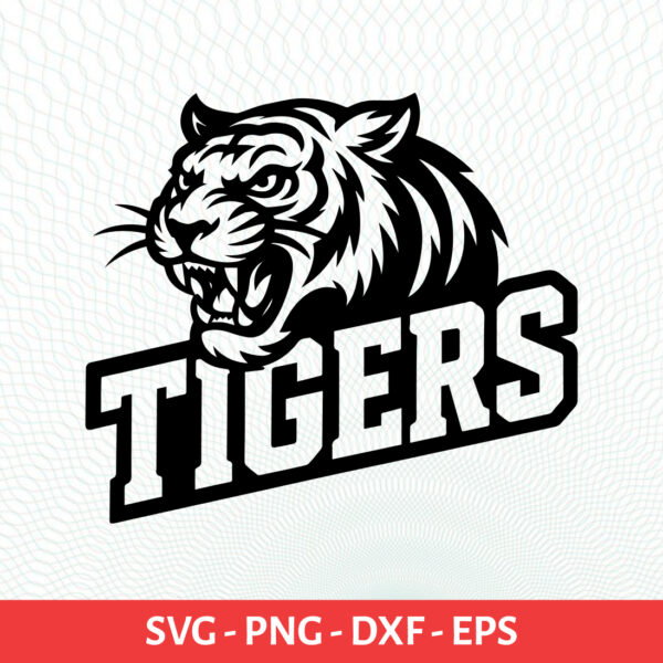 Tigers School Sport Team Logo SVG Tigers Cricut & Silhouette Instant download