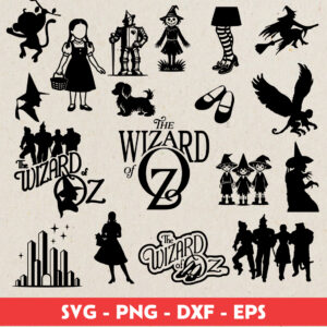 Wizard Of Oz bundle svg: 17 images, Cricut & Silhouette Instant download