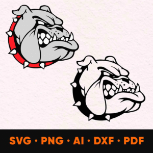 Bulldog Mascot SVG design for cricut svg, png